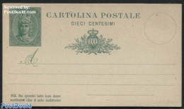 San Marino 1918 Postcard 10c, Thin Cardboard, Unused Postal Stationary - Brieven En Documenten