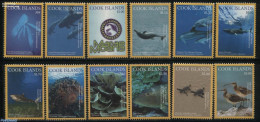 Cook Islands 2016 Ocean Life 12v, Mint NH, Nature - Birds - Fish - Sea Mammals - Shells & Crustaceans - Turtles - Sharks - Poissons