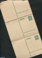 Germany, Empire 1925 Postcard 5pf 148x105mm, Perforated, Complete Intact Set Of 5 Cards, Unused Postal Stationary - Brieven En Documenten