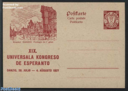 Germany, Danzig 1927 Illustrated Postcard, Esperanto 20pf, Krantor, Unused Postal Stationary, Science - Transport - Es.. - Bateaux