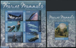 Micronesia 2015 Marine Mammals 2 S/s, Mint NH, Nature - Sea Mammals - Micronesia