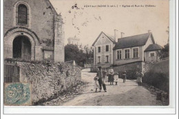 AZAY SUR INDRE - Eglise Et Rue Du Château - Très Bon état - Otros & Sin Clasificación