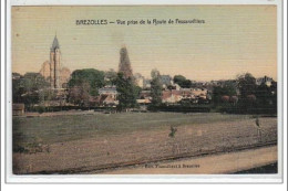 BREZOLLES : Vue Prise De La Route De Fessanvilliers - CARTE TOILEE - Très Bon état - Autres & Non Classés