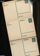 Germany, Empire 1927 Postcard 8pf, Complete Intact Strip Of 5 Cards, Unused Postal Stationary - Briefe U. Dokumente