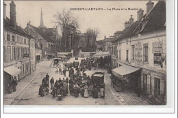 NOGENT L'ARTAUD - La Place Et Le Marché - Très Bon état - Other & Unclassified