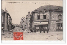 SAINT LEU TAVERNY - La Rue De Pontoise à L'angle De L'avenue De La Gare - Très Bon état - Taverny