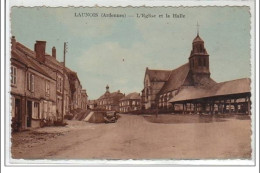 LAUNOIS : L'église  Et La Halle - Très Bon état - Other & Unclassified