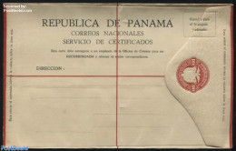 Panama 1929 Registered Envelope, 10c Red (200x125mm), Unused Postal Stationary - Panamá