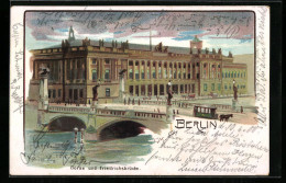 Lithographie Berlin, Börse Und Friedrichsbrücke, Burgstrasse  - Mitte