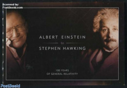 Isle Of Man 2016 Stephen Hawking, Albert Einstein Prestige Booklet, Mint NH, History - Science - Nobel Prize Winners -.. - Prix Nobel