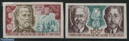 Afars And Issas 1972 Famous People 2v, Imperforated, Mint NH, Health - Science - Health - Chemistry & Chemists - Ongebruikt