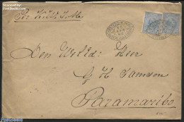 Netherlands 1892 Letter, Ship Post, From Amsterdam To Paramaribo, Postal History - Covers & Documents