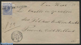 Netherlands 1883 Letter From Nieuw-Amsterdam (langstempel) To Moordrecht, Postal History - Covers & Documents