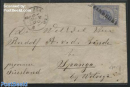 Netherlands 1886 Letter With Langstempel From Spanbroek To Spanga (Wolvega), Postal History - Covers & Documents