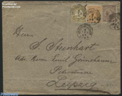 Netherlands 1895 Letter From Amsterdam To Leipzig, Postal History - Briefe U. Dokumente