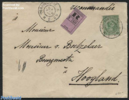Netherlands 1898 Registered Letter From S Gravenhage To Hoogland, Postal History - Covers & Documents