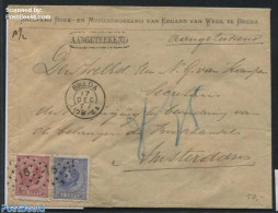 Netherlands 1877 Registered Letter From Breda To Amsterdam, Postal History - Covers & Documents