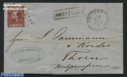 Netherlands 1871 Letter From Amsterdam To Thorn, Postal History - Briefe U. Dokumente