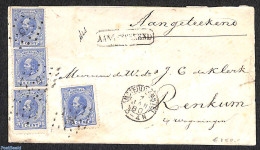 Netherlands 1880 Registered Letter From Amsterdam To Renkum, Postmark: Kleinrond Amsterd-Amstel, Postal History - Briefe U. Dokumente