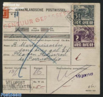 Netherlands Indies 1942 Money Order, Fieldpost, Postal History, History - World War II - Seconda Guerra Mondiale