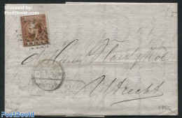 Netherlands 1873 Letter From AMsterdam To Utrecht With NVPH No. 9IIE, Postal History - Covers & Documents