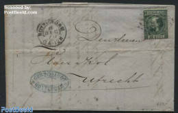 Netherlands 1870 Letter From Rotterdam To Utrecht With NVPH No. 10IA, Postal History - Briefe U. Dokumente