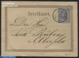 Netherlands 1875 Postcard II, Sent From Harlingen To Elberfeld With 5c Stamp, Postal History - Brieven En Documenten