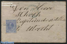 Netherlands 1881 Letter From Oldebroek To Utrecht, Postmark: Langstempel Oldebroek, Postal History - Briefe U. Dokumente