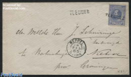 Netherlands 1885 Letter With Langstempel Vledder, Postal History - Briefe U. Dokumente