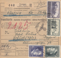 GG Auslandspaketkarte Tarnopol Nach Erfurt - Arbeitslager - Besetzungen 1938-45