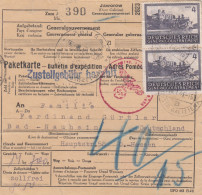 GG Auslandspaketkarte Jaworow Nach Bad Nauheim, Marken Am Rand Zähnung Glatter - Occupation 1938-45
