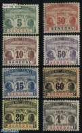 Senegal 1906 Postage Due 8v, Unused (hinged) - Sénégal (1960-...)