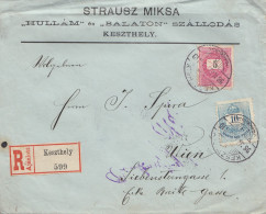 Ungarn: 1898: Einschreiben Keszthely Nach Wien - Other & Unclassified