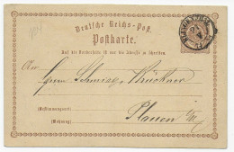 Postkarte 1874 Klingenthal Nach Plauen - Storia Postale