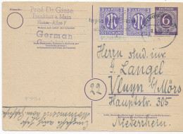 Ganzsache Frankfurt/M Nach Vluyn/Mörs 1946, P951 - Lettres & Documents