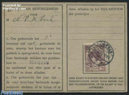 Netherlands 1925 Fur Coat 2.5Gld On Post Office Card, Postal History - Lettres & Documents