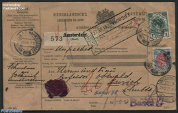 Netherlands 1923 Parcel Card For Shipment From Amsterdam To Zuerich, Postal History - Briefe U. Dokumente