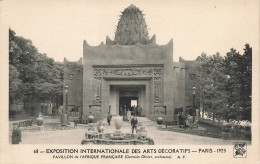 75-PARIS EXPOSITION INTERNATIONALE DES ARTS DECORATIFS-N°T5319-G/0149 - Mostre