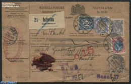 Netherlands 1915 Parcel Card For Shipment From Rotterdam To Basel, Postal History - Cartas & Documentos