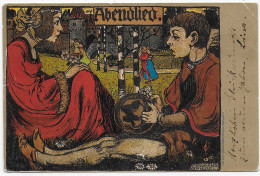 Ansichtskarte Abendlied: Weinheim 1901 Nach Loschwitz  1902 - Autres & Non Classés