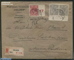 Netherlands 1924 Registered Letter With NVPH NoS 82 91x, 83 Pair, Postal History - Cartas & Documentos