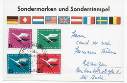 Lufthansa 1955, Sonderstempel Eröffnungsflug 1.4.1955 - Storia Postale