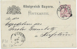 P30, Schwabach 1886 Nach Kufstein. Hygiene, Seife - Lettres & Documents