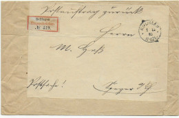 Einschreiben Reilingen, Alter R-Zettel, 1880 Als Postsache, Postauftrag - Speyer - Brieven En Documenten