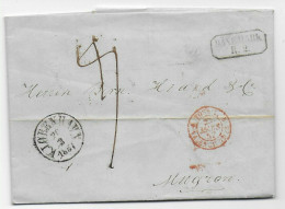 Brief Kopenhagen Nach Mugron, Frankreich, 1857 über Hamburg - Other & Unclassified