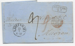 Brief Kopenhagen Nach Mugron, Frankreich, 1861 über Hamburg - Altri & Non Classificati