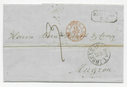Brief Kopenhagen 1858 Nach Mugron, Frankreich, über Hamburg, Bordeaux - Otros & Sin Clasificación