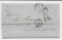 Hamburg: Brief 1857 Nach Mugron, Frankreich, T&T Stempel - Covers & Documents