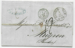 Hamburg: Brief 1858 Nach Mugron, Frankreich, T&T Stempel - Briefe U. Dokumente