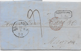 Brief Kopenhagen 1864 Nach Mugron, Frankreich, über Hamburg - Altri & Non Classificati
